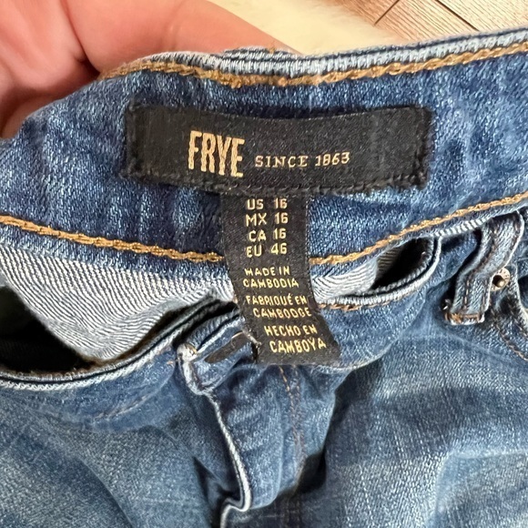 Frye medium wash skinny cropped denim jeans B7-34 - Picture 6 of 12